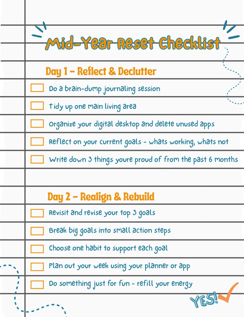 Mid-Year Reset Checklist